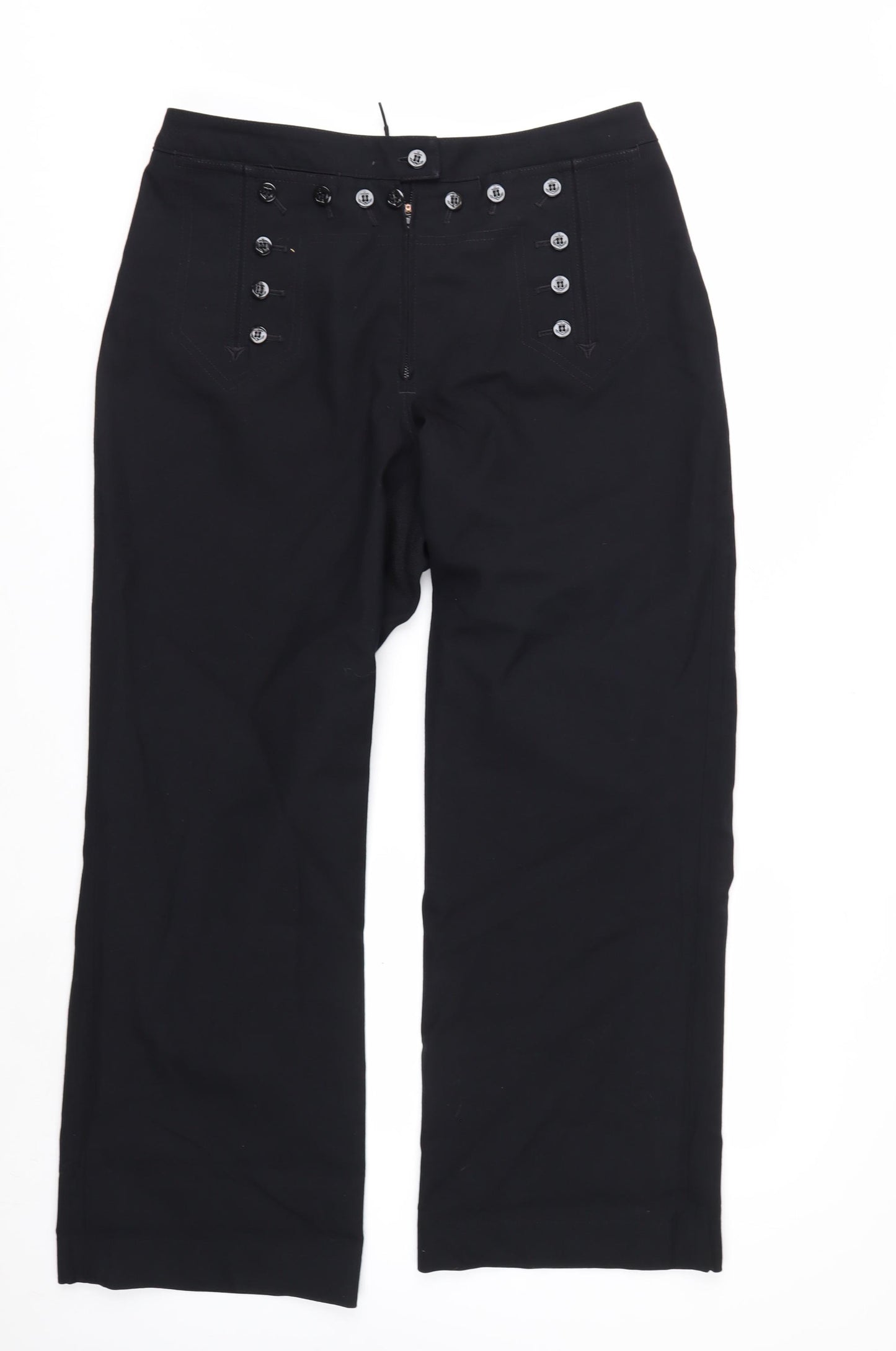 Quarterdeck Women's Blue Wool Dress Pants Size 14 Tall Military Workwear