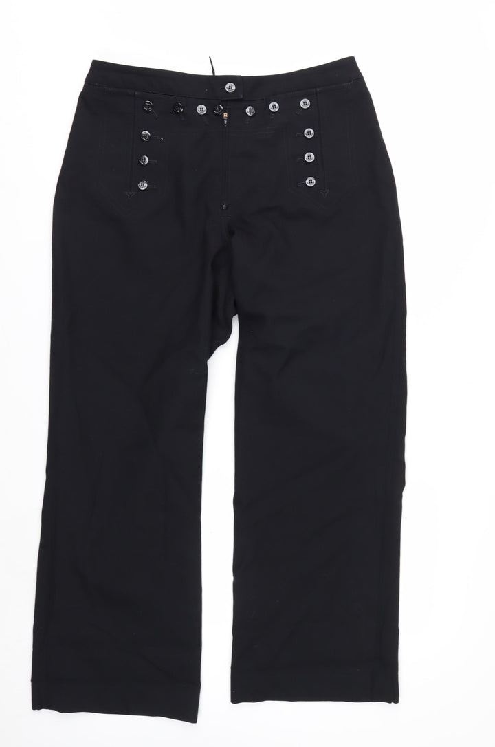 Quarterdeck Women's Blue Wool Dress Pants Size 14 Tall Military Workwear