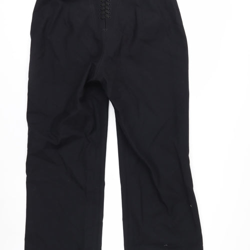 Quarterdeck Women's Blue Wool Dress Pants Size 14 Tall Military Workwear