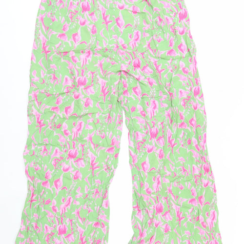 It's 9pm Women's Multicoloured Floral Cropped Cotton Trousers Size 10