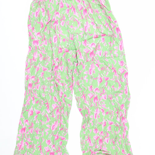 It's 9pm Women's Multicoloured Floral Cropped Cotton Trousers Size 10