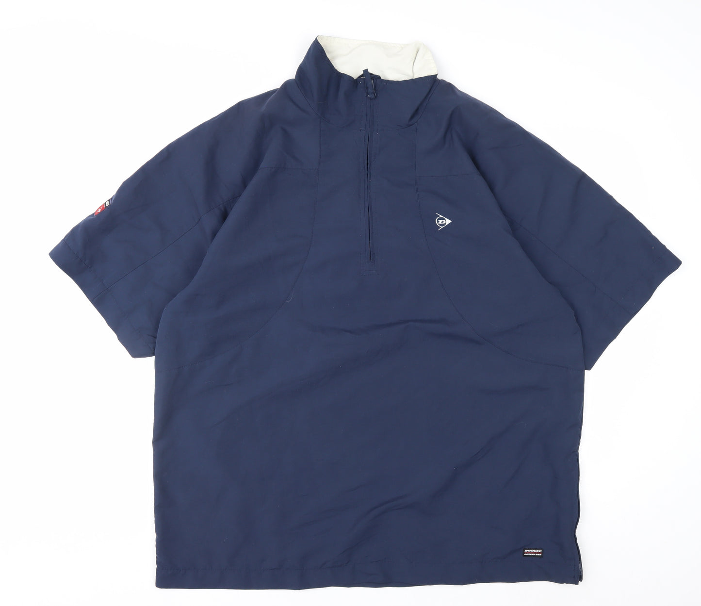 Dunlop Golf Men's Blue L Short Sleeve 1/4 Zip Pullover Activewear Top