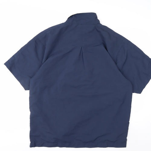 Dunlop Golf Men's Blue L Short Sleeve 1/4 Zip Pullover Activewear Top
