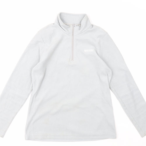 Regatta Womens Grey 1/2 Zip Fleece Sweatshirt UK 10 Outdoor Warm Top