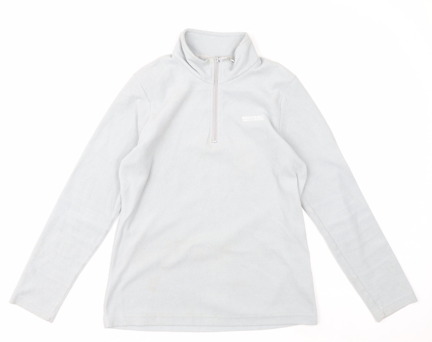 Regatta Womens Grey 1/2 Zip Fleece Sweatshirt UK 10 Outdoor Warm Top
