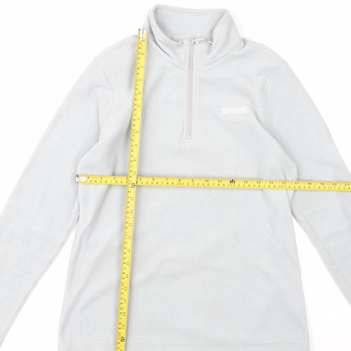 Regatta Womens Grey 1/2 Zip Fleece Sweatshirt UK 10 Outdoor Warm Top
