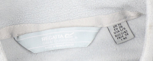 Regatta Womens Grey 1/2 Zip Fleece Sweatshirt UK 10 Outdoor Warm Top