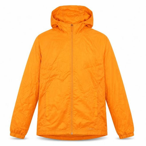 L.L.Bean Men's Orange Windbreaker Hooded Jacket Size S Water Resistant