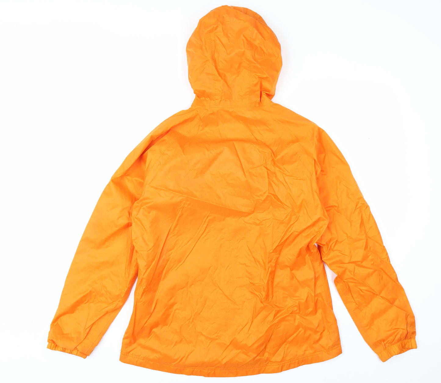 L.L.Bean Men's Orange Windbreaker Hooded Jacket Size S Water Resistant