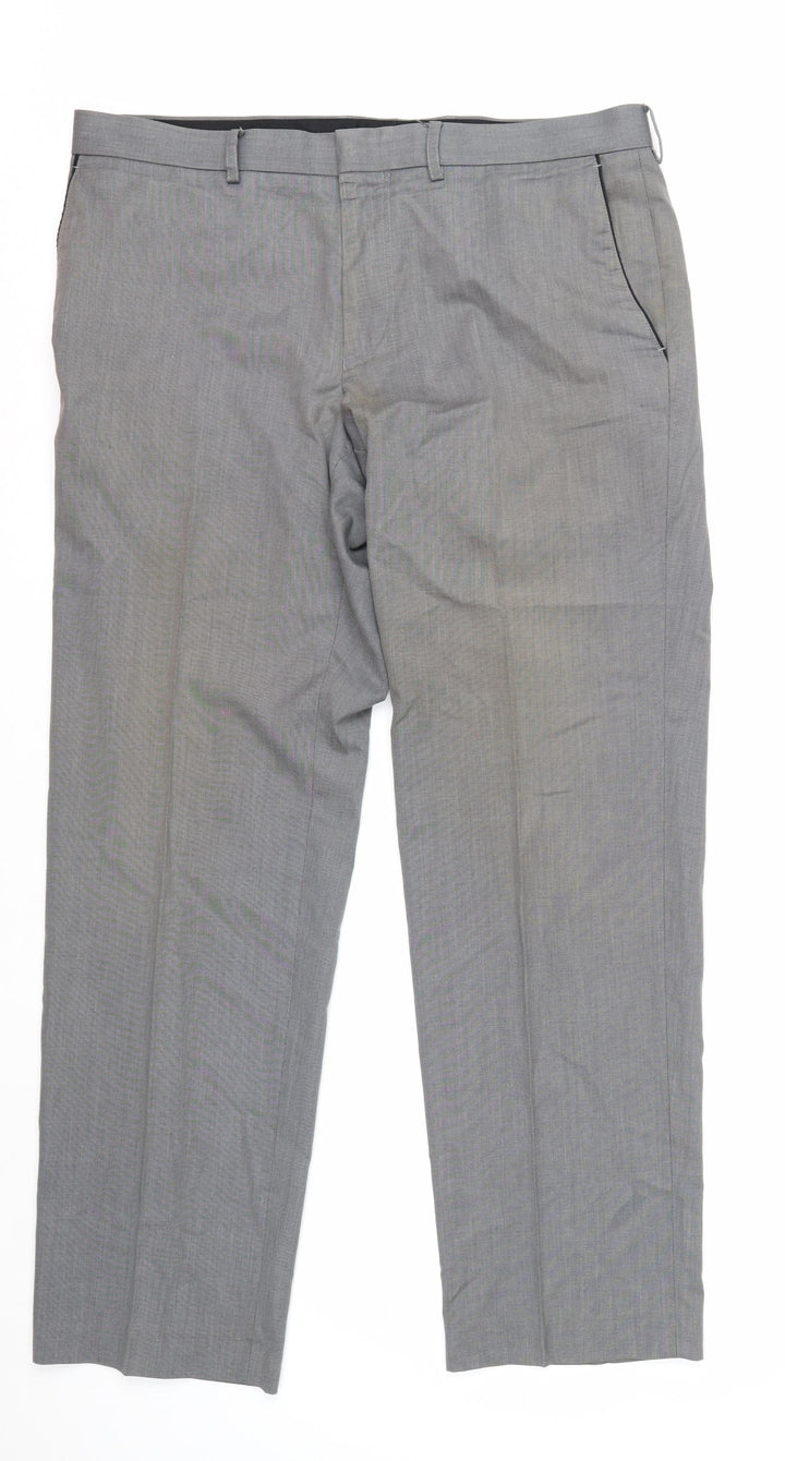 Marks and Spencer Men’s Grey Dress Pants 36W 31L Autograph Trousers