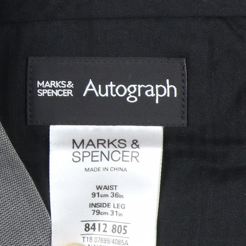 Marks and Spencer Men’s Grey Dress Pants 36W 31L Autograph Trousers