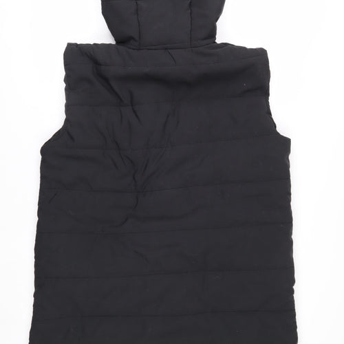 Rising Women’s Black Hooded Long Puffer Waistcoat XL