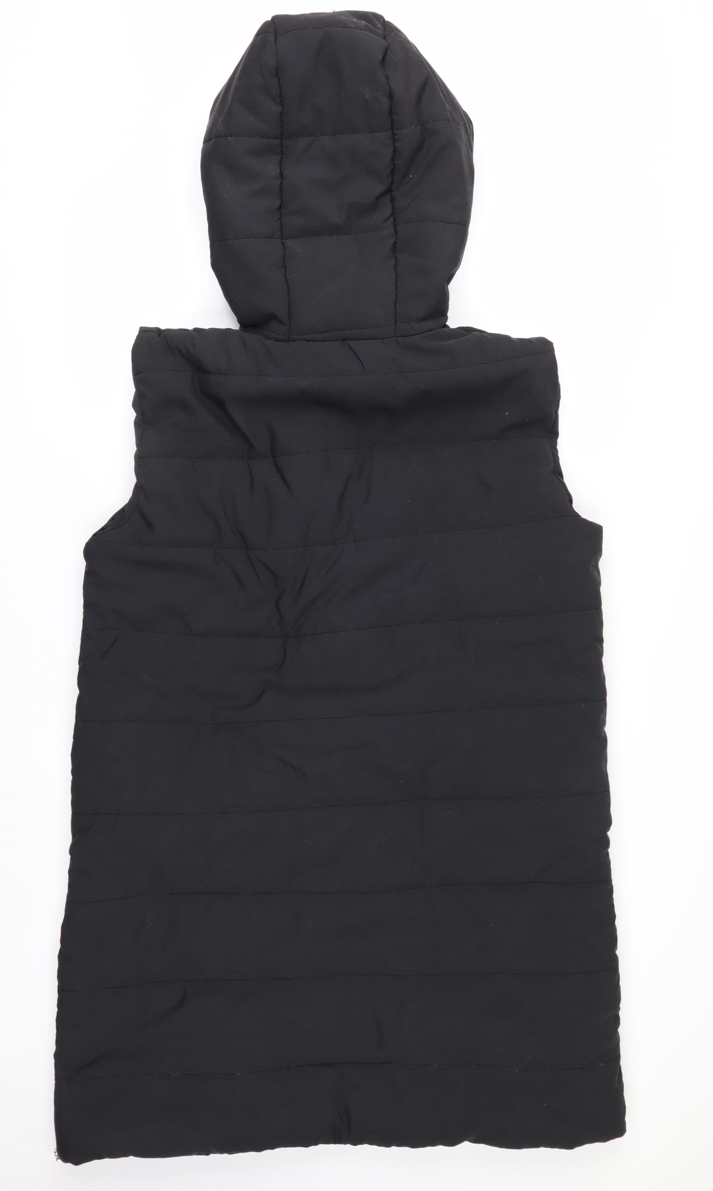 Rising Women’s Black Hooded Long Puffer Waistcoat XL