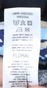 Gallery Women's Multicoloured Floral Midi A-Line Dress Size 14