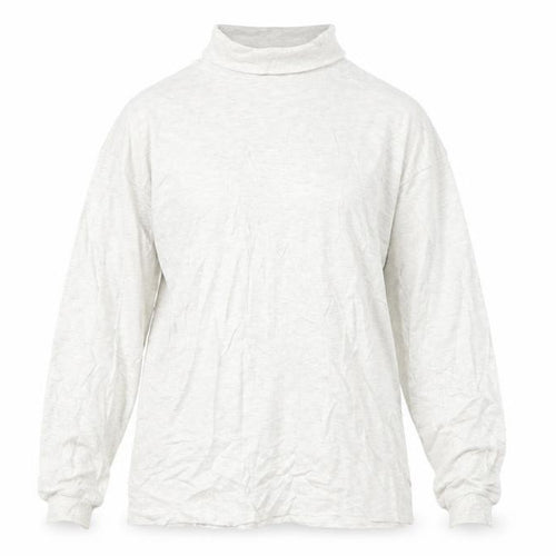 Country Trader Womens White Roll Neck Long Sleeve Cotton Top M