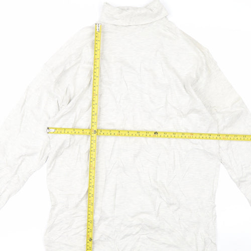 Country Trader Womens White Roll Neck Long Sleeve Cotton Top M