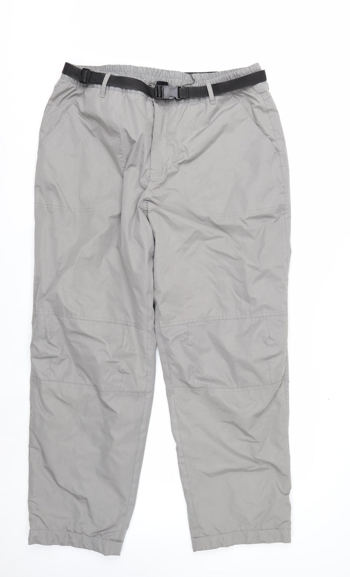 Cotton Traders Men's Grey XL Cargo Trousers with Belt Quick Dry