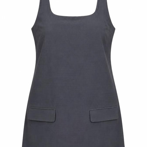 Primark Women Grey Size 18 Pinafore Dress with Pockets