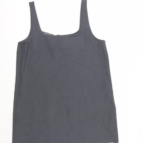 Primark Women Grey Size 18 Pinafore Dress with Pockets