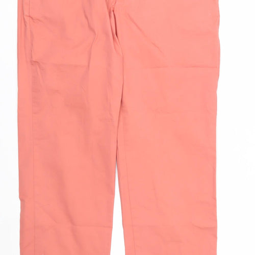 Marks and Spencer Men's Pink Chino Trousers 32W 31L Straight Fit