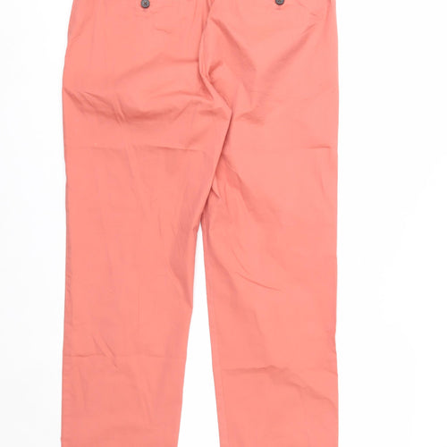 Marks and Spencer Men's Pink Chino Trousers 32W 31L Straight Fit