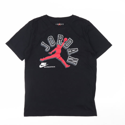 Nike Jordan Boys Black Graphic T-Shirt XL 13-15 Years