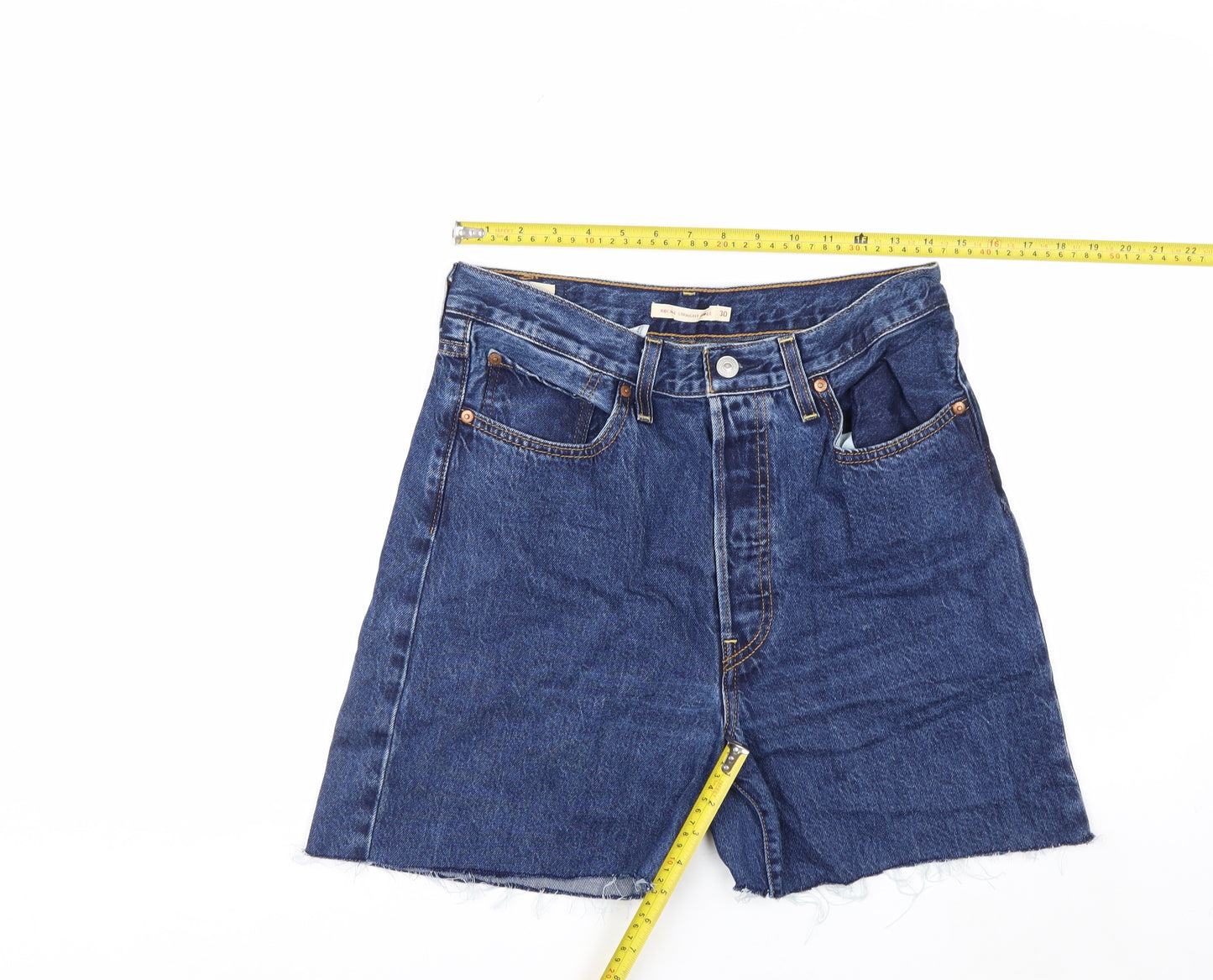 Levi’s Women’s Blue Denim Cut-Off Shorts Size 30 High Rise Casual