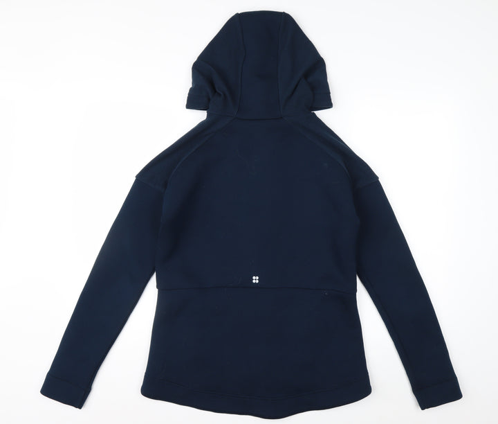 Sweaty Betty Women's Navy Full Zip Hoodie Size S Polyester Blend