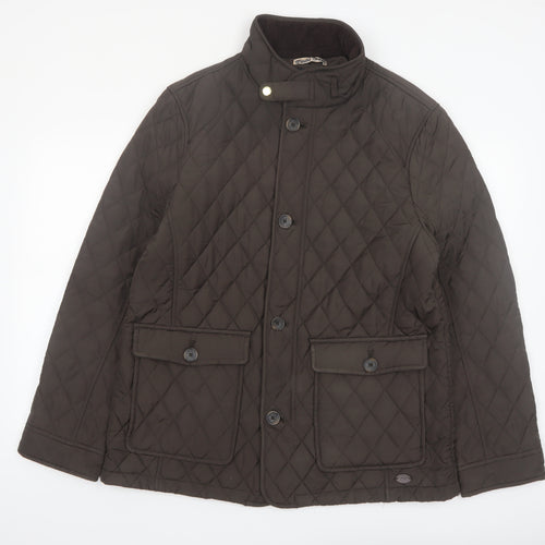 Hammond & Co. Men's Brown Quilted Mid-Length Jacket Size L