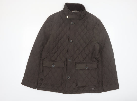 Hammond & Co. Men's Brown Quilted Mid-Length Jacket Size L