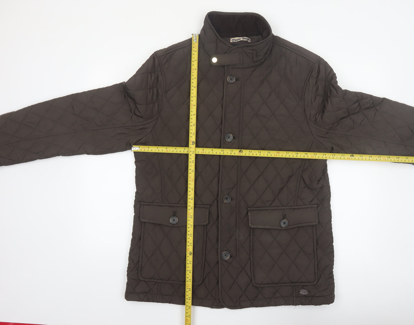 Hammond & Co. Men's Brown Quilted Mid-Length Jacket Size L