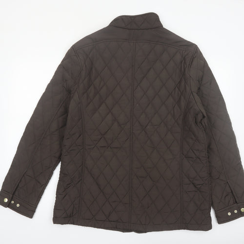 Hammond & Co. Men's Brown Quilted Mid-Length Jacket Size L