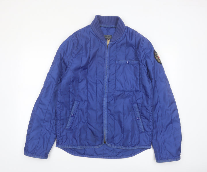 Ralph Lauren Polo Jeans Men Blue Quilted Bomber Jacket M