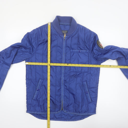 Ralph Lauren Polo Jeans Men Blue Quilted Bomber Jacket M