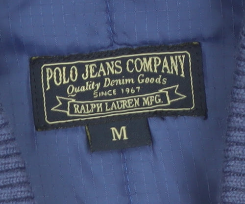 Ralph Lauren Polo Jeans Men Blue Quilted Bomber Jacket M