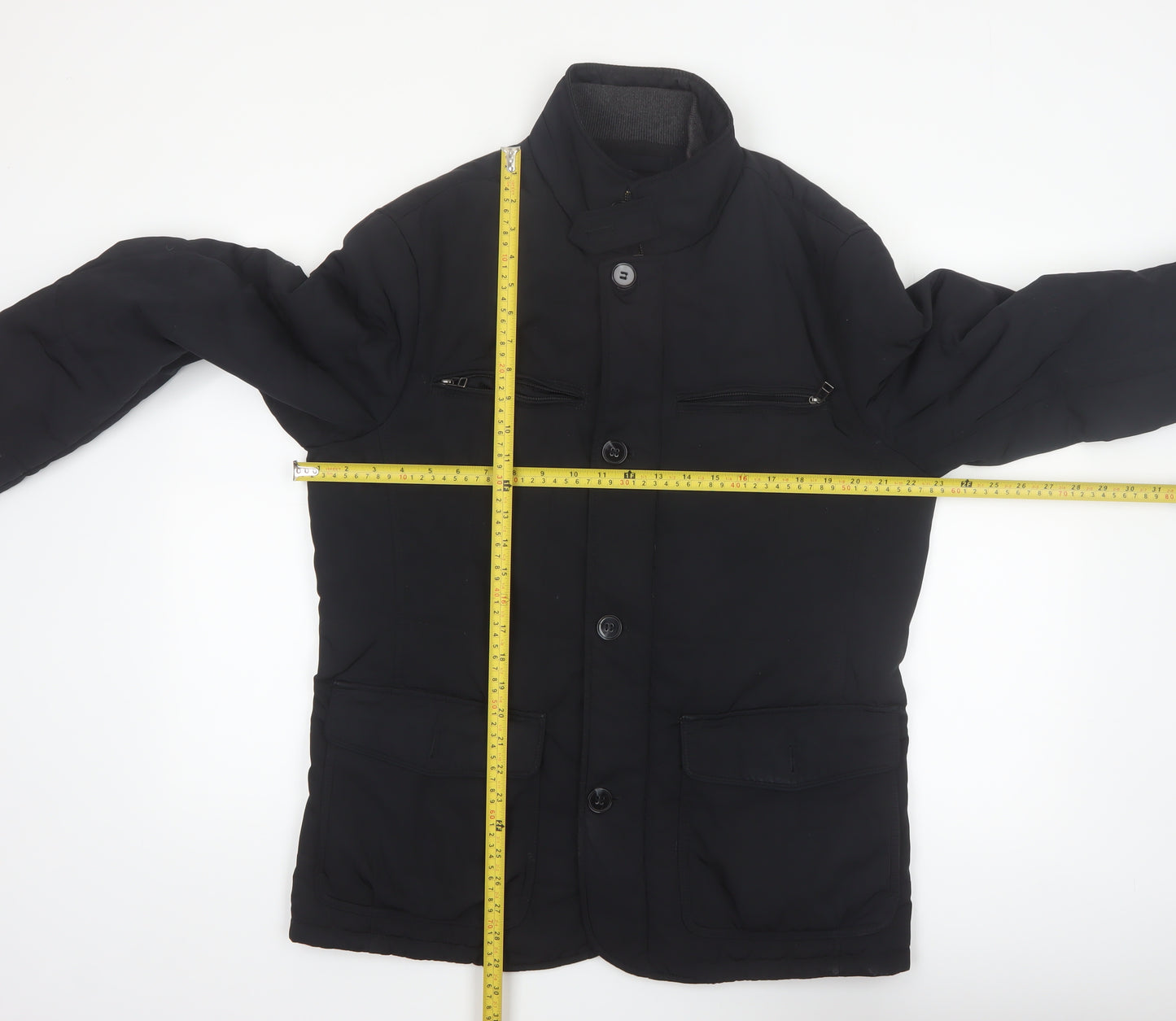 Marks and Spencer Collezione Men's Black Mid-Length Jacket Size M