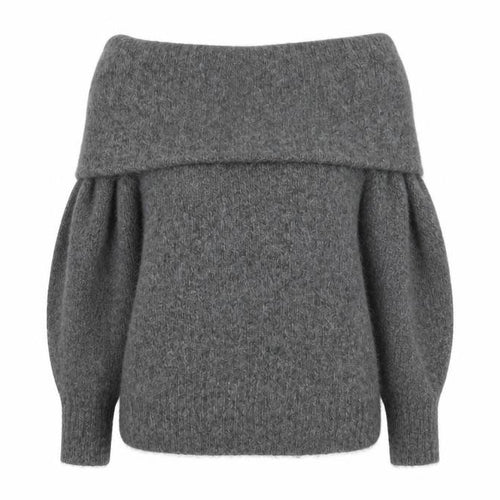 H&M Womens Grey Cowl Neck Long Sleeve Knit Jumper Size L