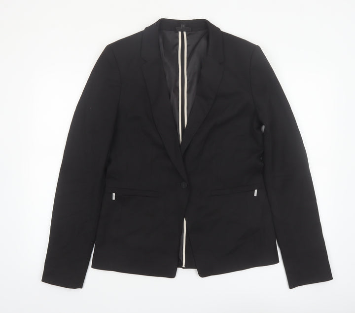 Next Women’s Black Single-Breasted Suit Jacket UK 14 Classic Fit