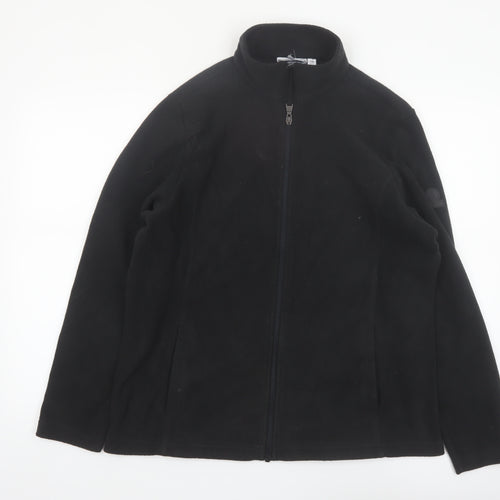 TOG24 Women Black Fleece Full Zip Jacket Size 14 Outdoor Wear