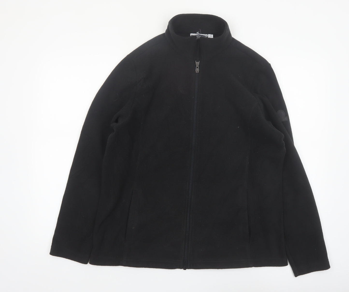 TOG24 Women Black Fleece Full Zip Jacket Size 14 Outdoor Wear