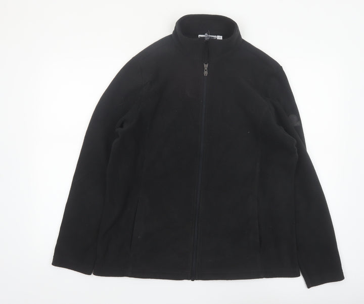 TOG24 Women Black Fleece Full Zip Jacket Size 14 Outdoor Wear
