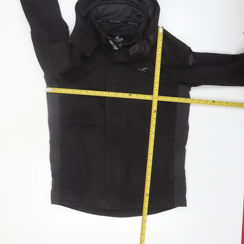 Hollister Men’s Black Mid-Length Waterproof Parka Jacket S