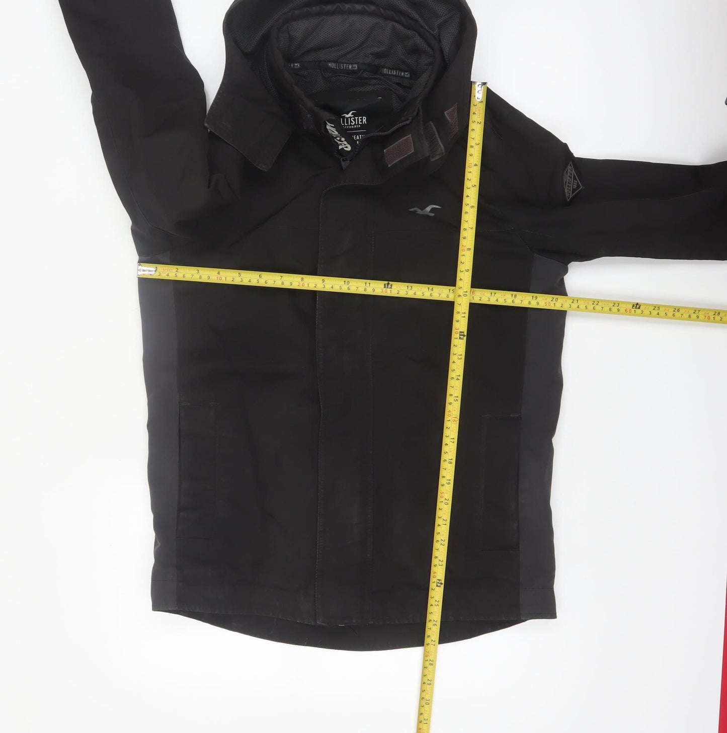 Hollister Men’s Black Mid-Length Waterproof Parka Jacket S