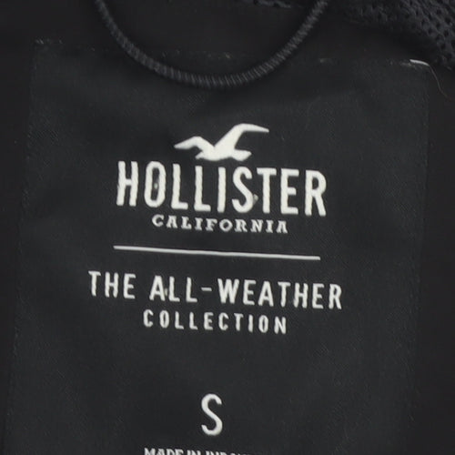 Hollister Men’s Black Mid-Length Waterproof Parka Jacket S
