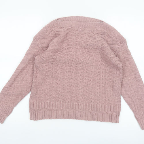 FatFace Women’s Pink Cotton Cable-Knit Jumper UK 12