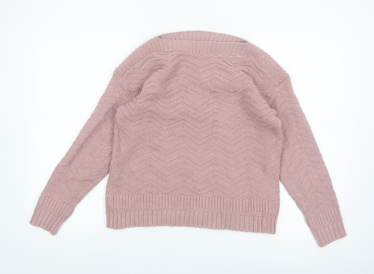 FatFace Women’s Pink Cotton Cable-Knit Jumper UK 12