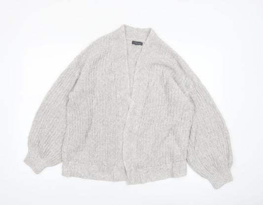 New Look Women’s Grey Chunky Knit Long Sleeve Cardigan Size M