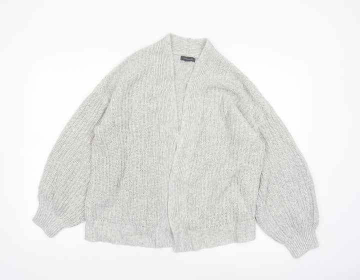 New Look Women’s Grey Chunky Knit Long Sleeve Cardigan Size M