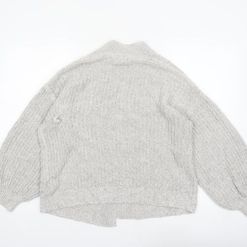 New Look Women’s Grey Chunky Knit Long Sleeve Cardigan Size M