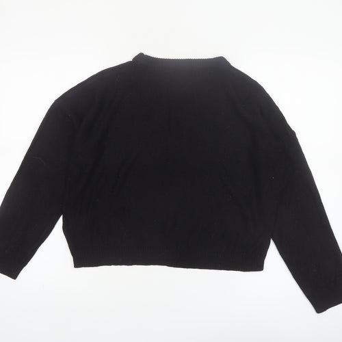 Brave Soul Women's Black Size 10 Crew Neck Long Sleeve Jumper